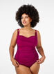 Padded swimsuit with draping, Red, Model image number 0