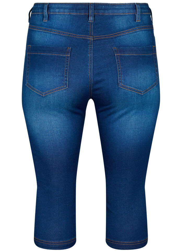 High-waisted Amy capri jeans with super slim fit, Blue, Packshot image number 1