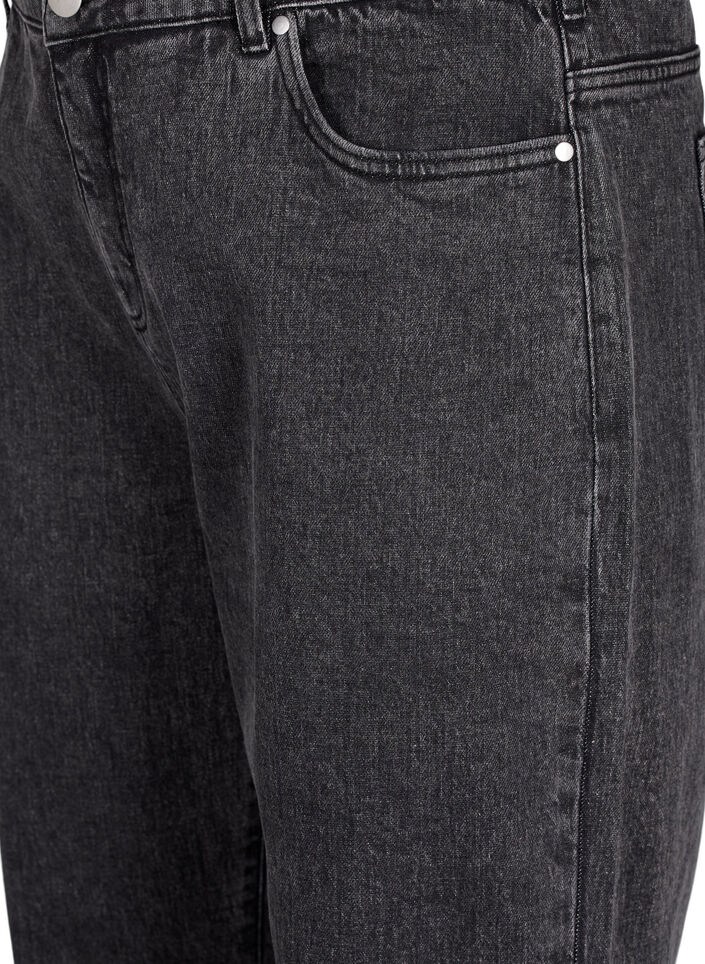 Loose jeans with cropped length, Dark Grey, Packshot image number 2