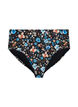 High-waisted floral bikini bottoms, Blue, Packshot image number 0