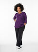 Workout top with 3/4 sleeves, Purple, Model image number 1