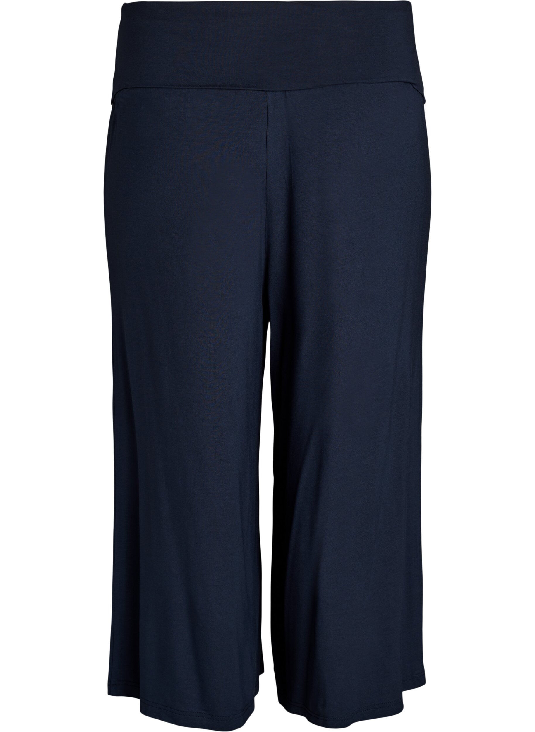 Zizzifashion Jersey culotte trousers with high waist, Blue, Packshot image number 1