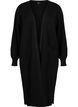Long knitted cardigan with pockets, Black, Packshot image number 0