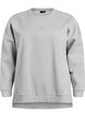 Sweatshirt with slits and glitter thread, Grey, Packshot image number 0
