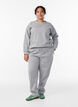 Sweat pants with high waist and glitter thread, Grey, Model image number 0