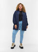 Long bomber jacket with pockets, Navy Blazer, Model image number 3
