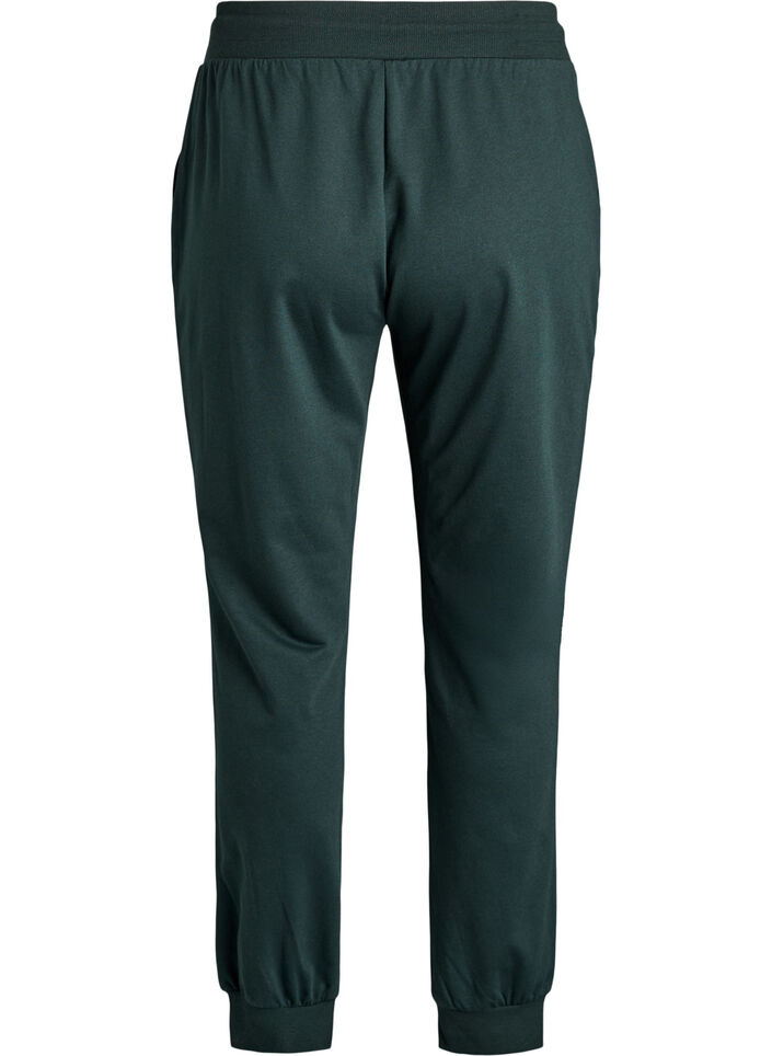 Loose workout trousers with pockets, Green, Packshot image number 1