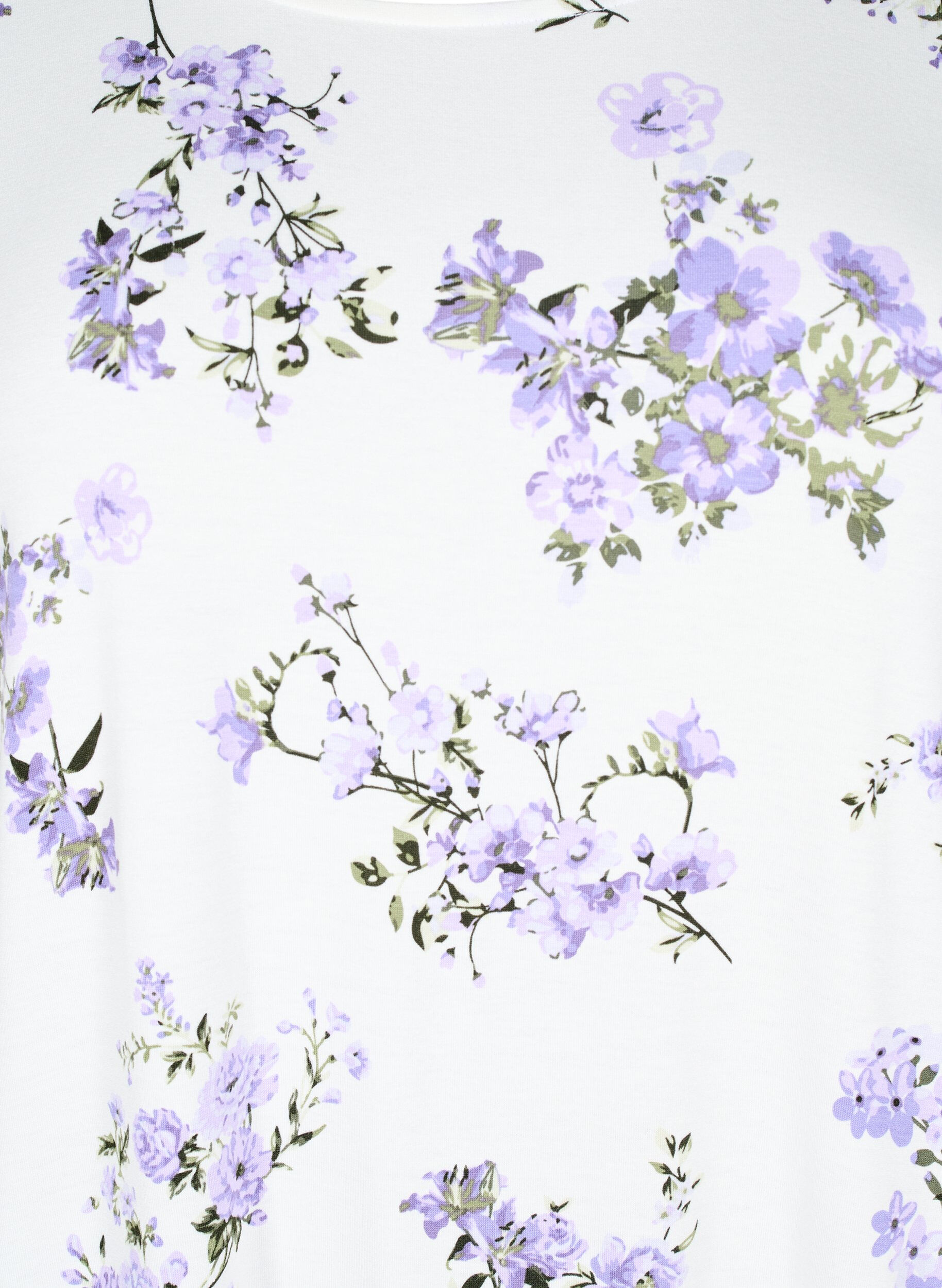 Zizzifashion T-shirt with floral print, Purple, Packshot image number 2