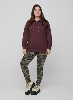 Printed Amy jeans, Camouflage, Model image number 1