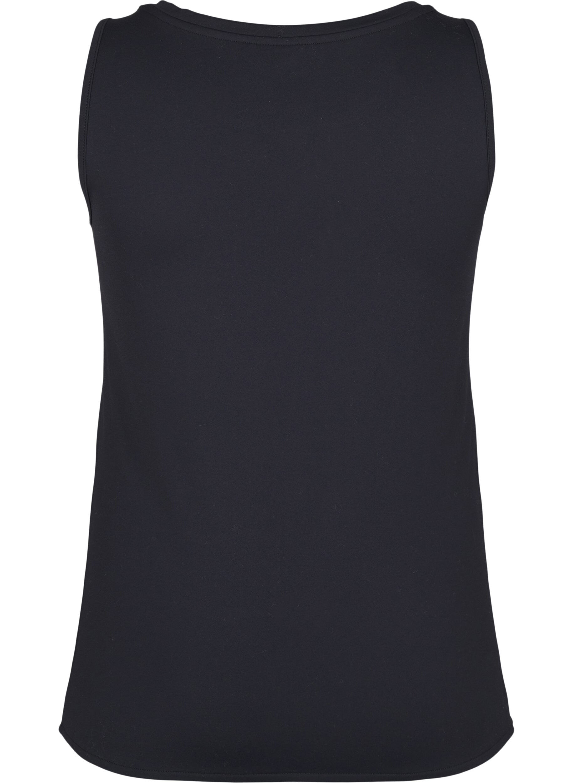 Zizzifashion Tight-fitting training top with inner silicone edge, Black, Packshot image number 1