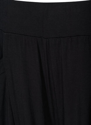 Loose viscose trousers with pockets, Black, Packshot image number 3
