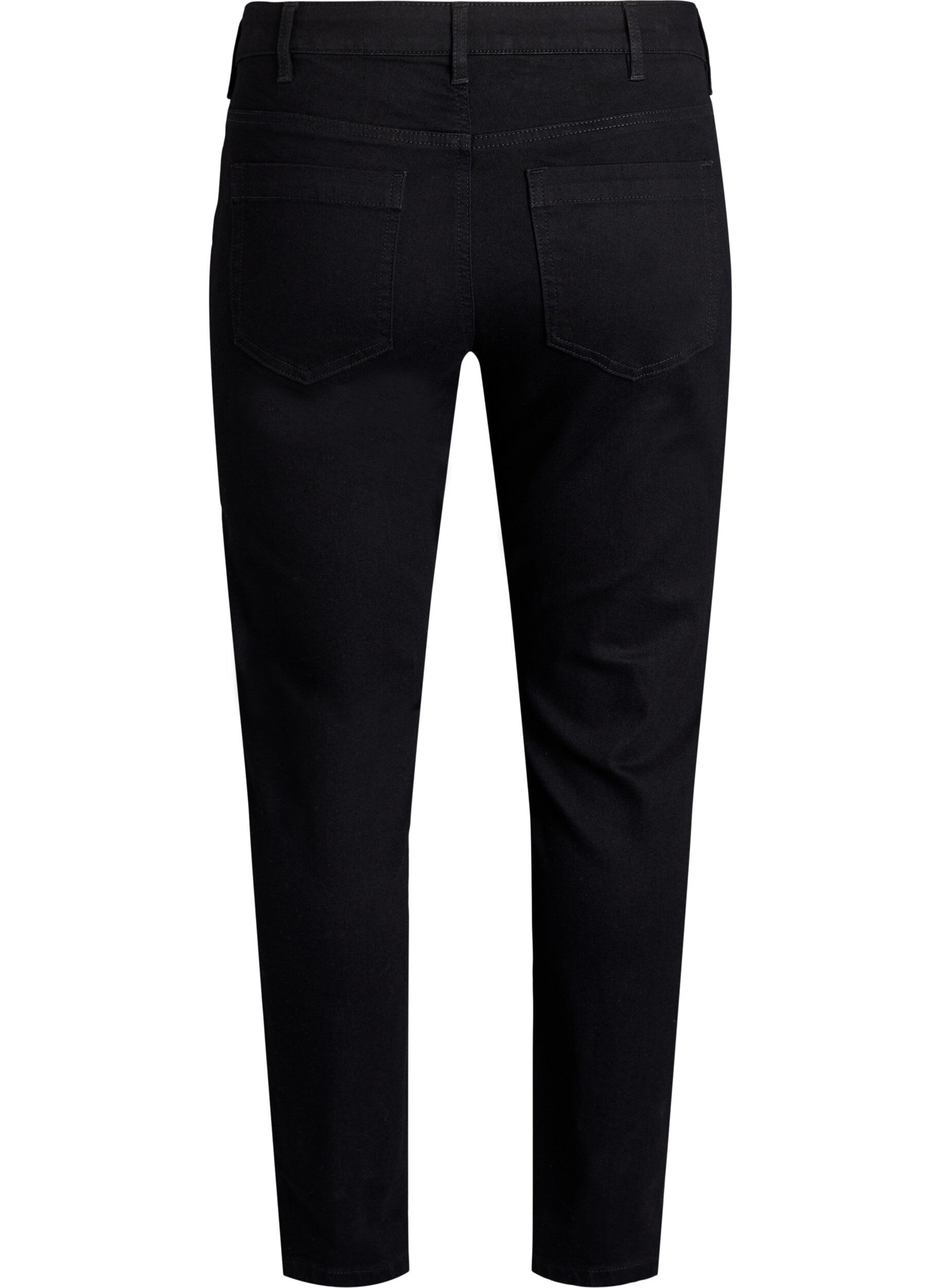 Zizzifashion Slim fit Emily jeans with regular waist, Black, Packshot image number 1