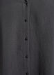 Shirt blouse with V-neck and 3/4 sleeves, Dark Grey, Packshot image number 2