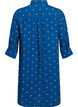 Short dress with collar and chest pocket, Blue, Packshot image number 1