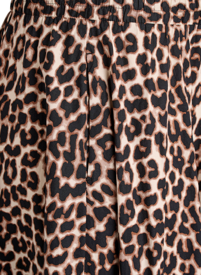 A-line midi skirt with leopard print, , Packshot image number 3