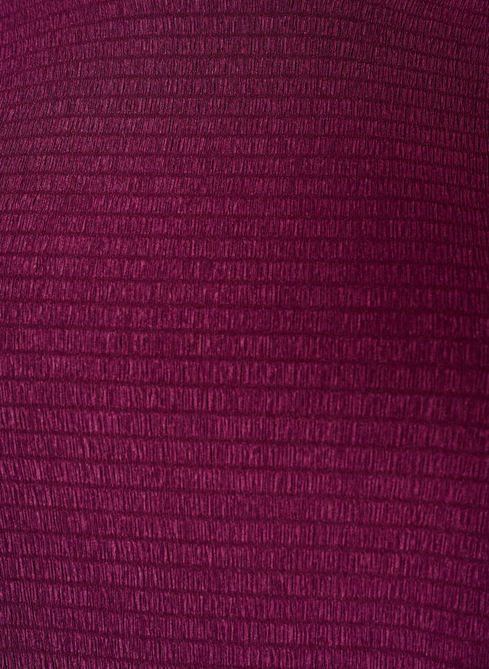Textured blouse with wavy edges, Purple, Packshot image number 2