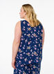 Printed top with v-neck, Blue, Model image number 2