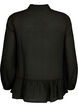 Viscose blouse with peplum, Black, Packshot image number 1