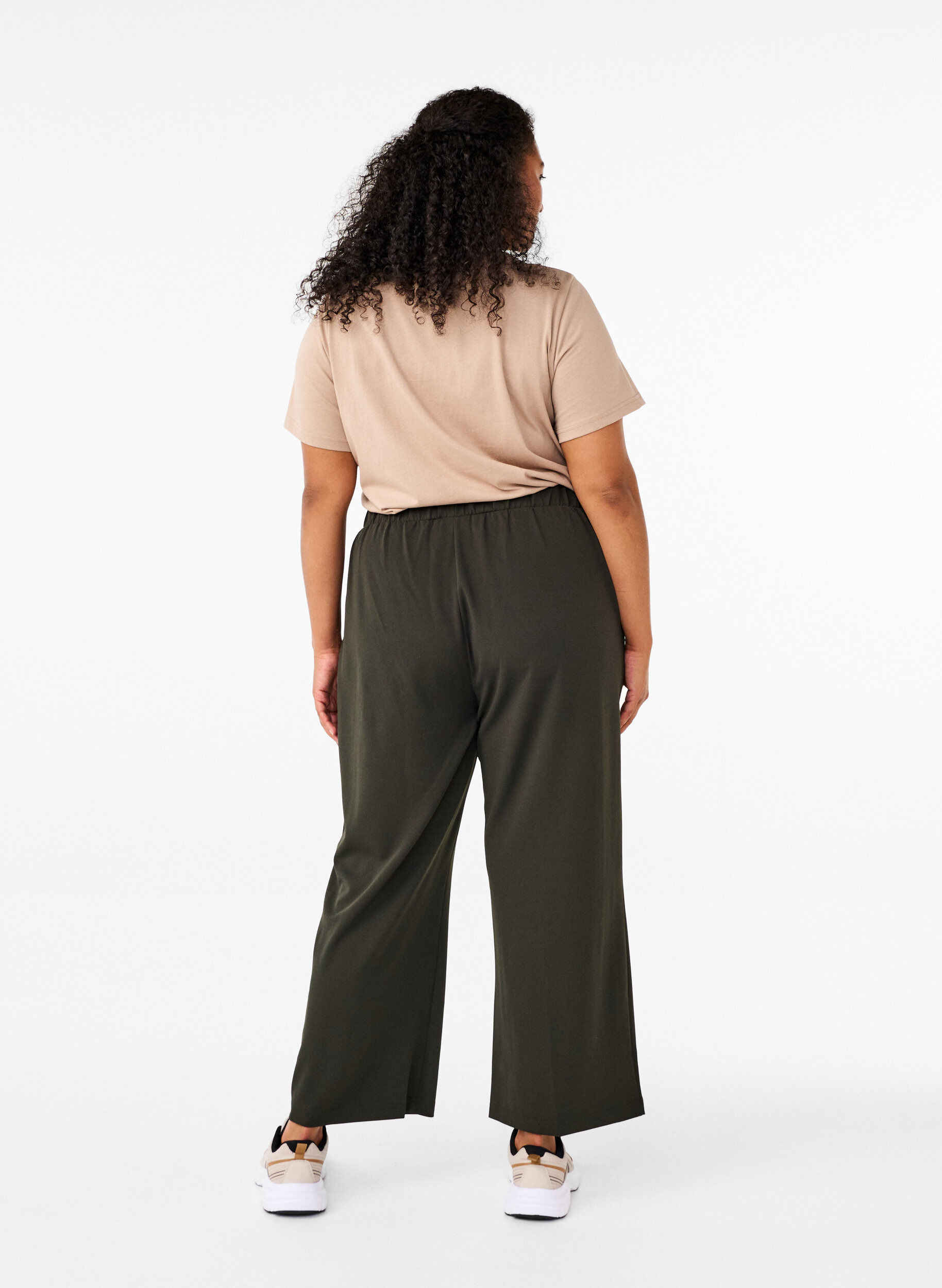 Zizzifashion Loose trousers with pockets, Green, Model image number 1
