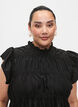 Dress with ruffles and elastic cutlines, Black, Model image number 2