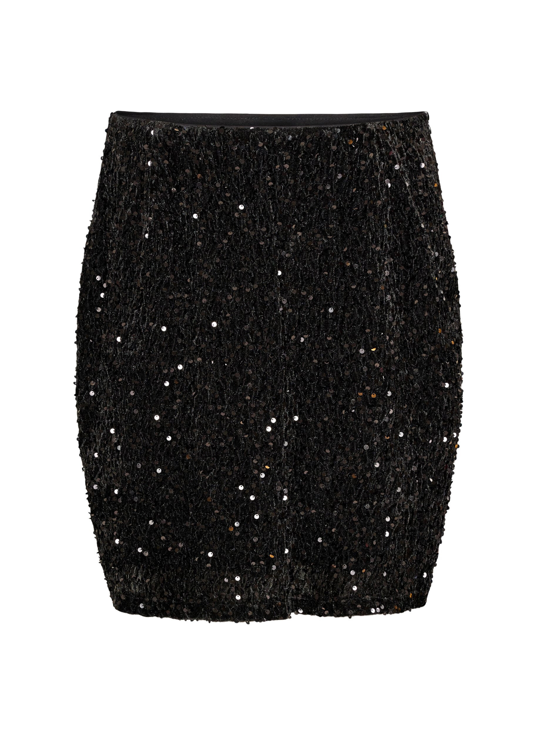 ZizzifashionShort sequin skirt, Brown, Packshot image number 0