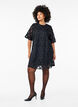 Short textured dress, Black, Model image number 2