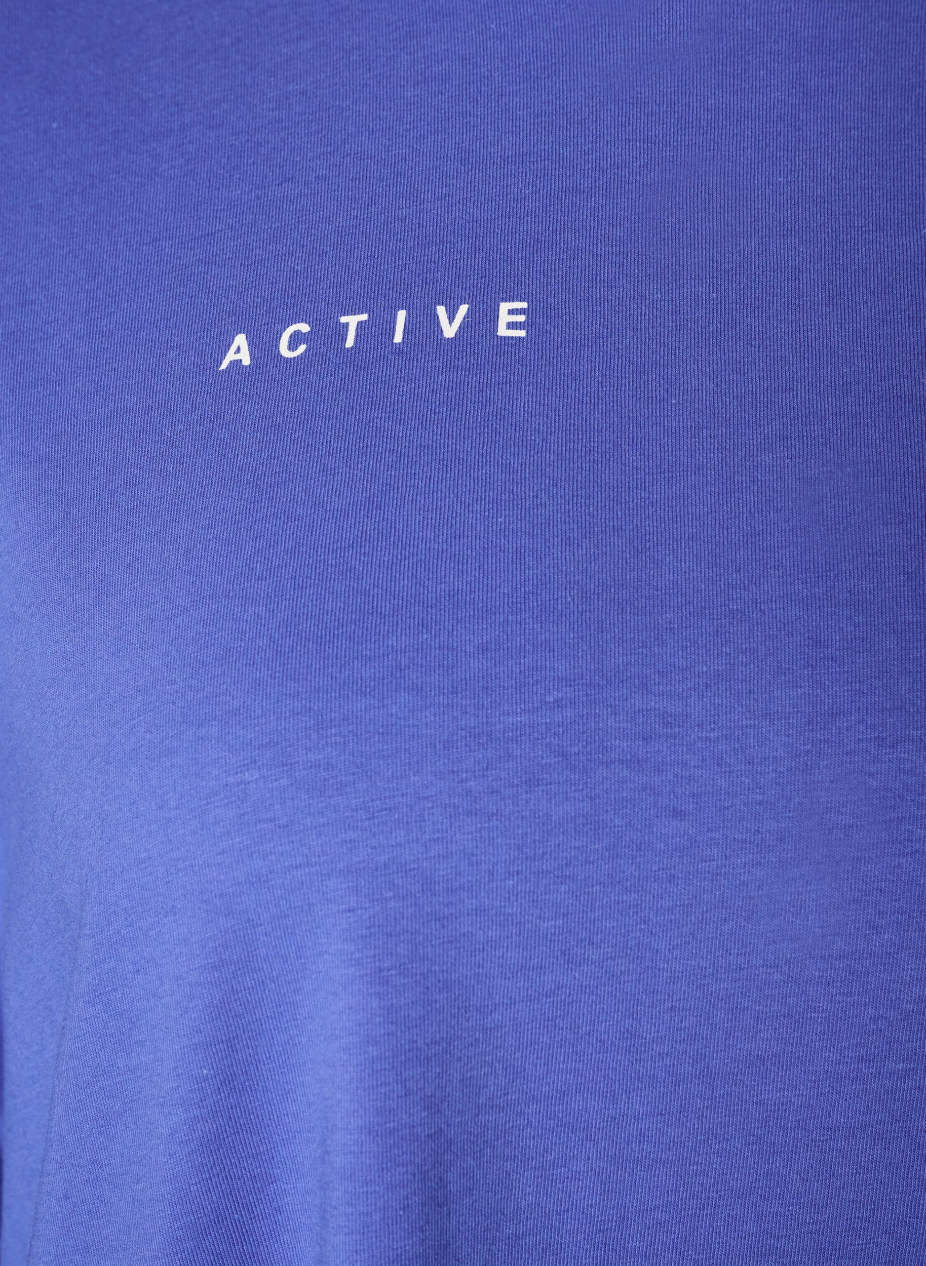 ZizzifashionOrganic cotton T-shirt with a small front motif, Blue, Packshot image number 3