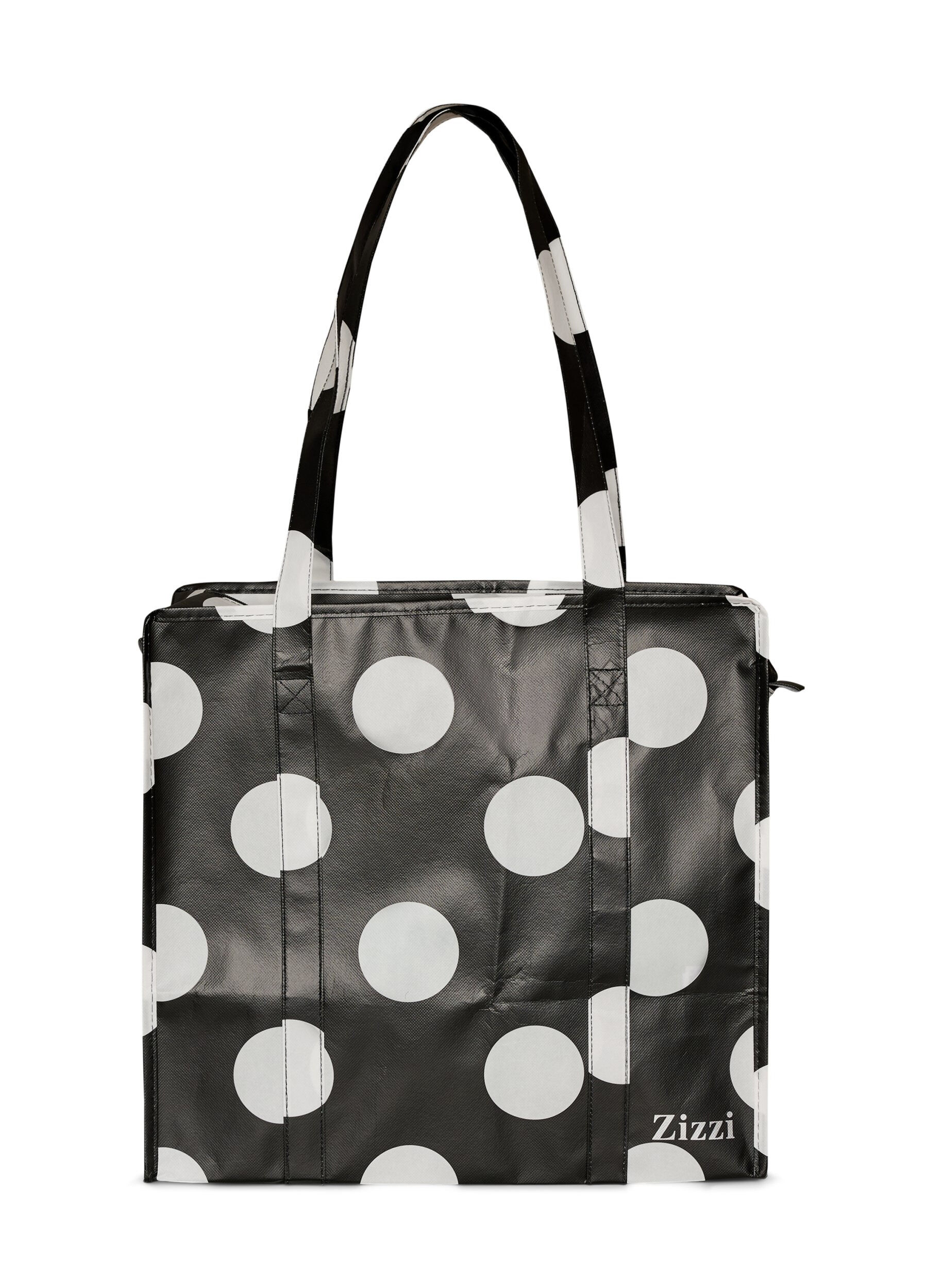 ZizzifashionShopping bag with zipper, Black, Packshot image number 1