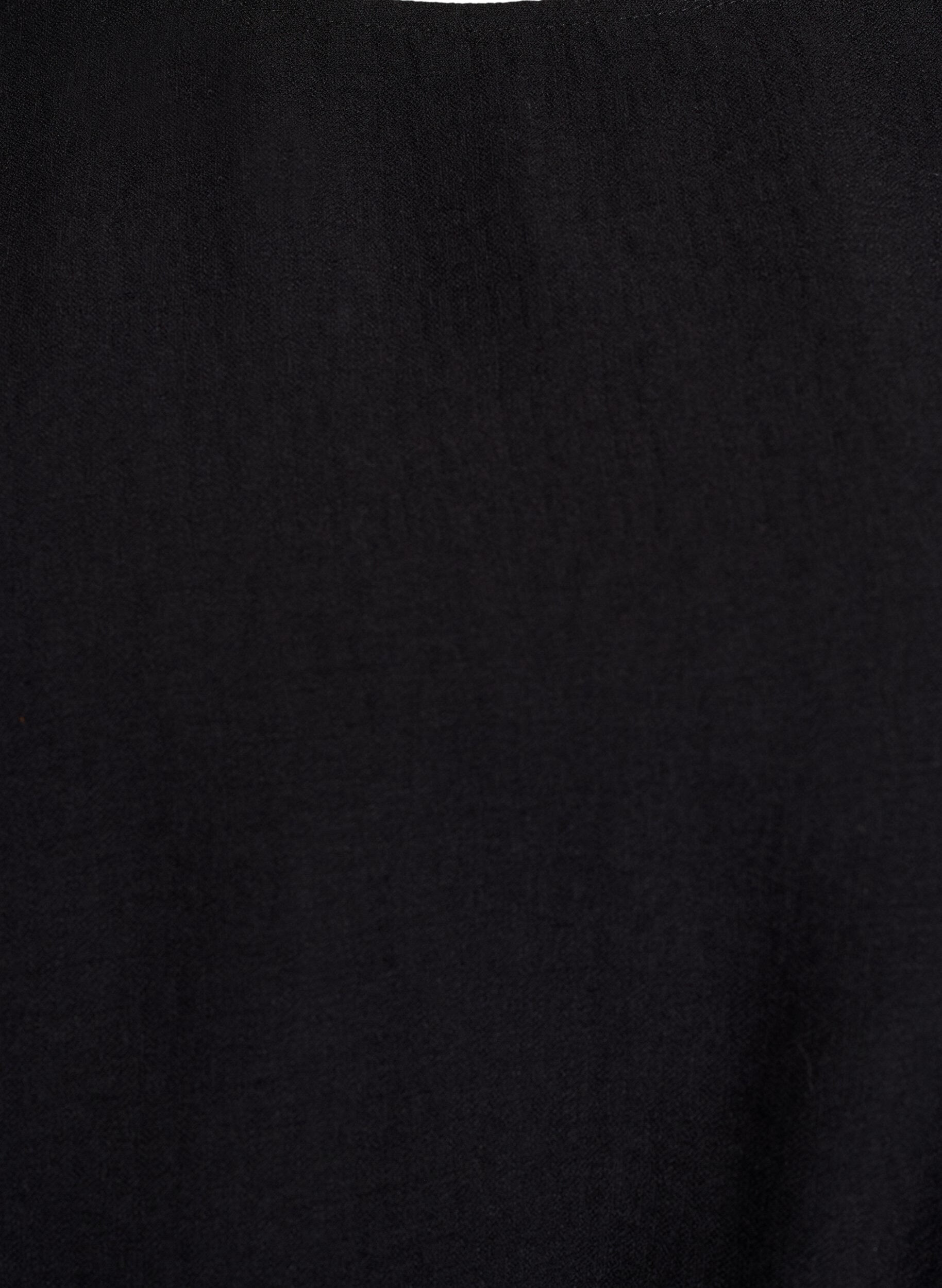 Zizzifashion Short dress with loose fit and tie belt, Black, Packshot image number 2