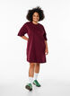 Knee-length cotton T-shirt dress, Red, Model image number 0