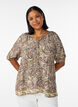 Viscose blouse with paisley print and tie-string, Yellow, Model image number 0