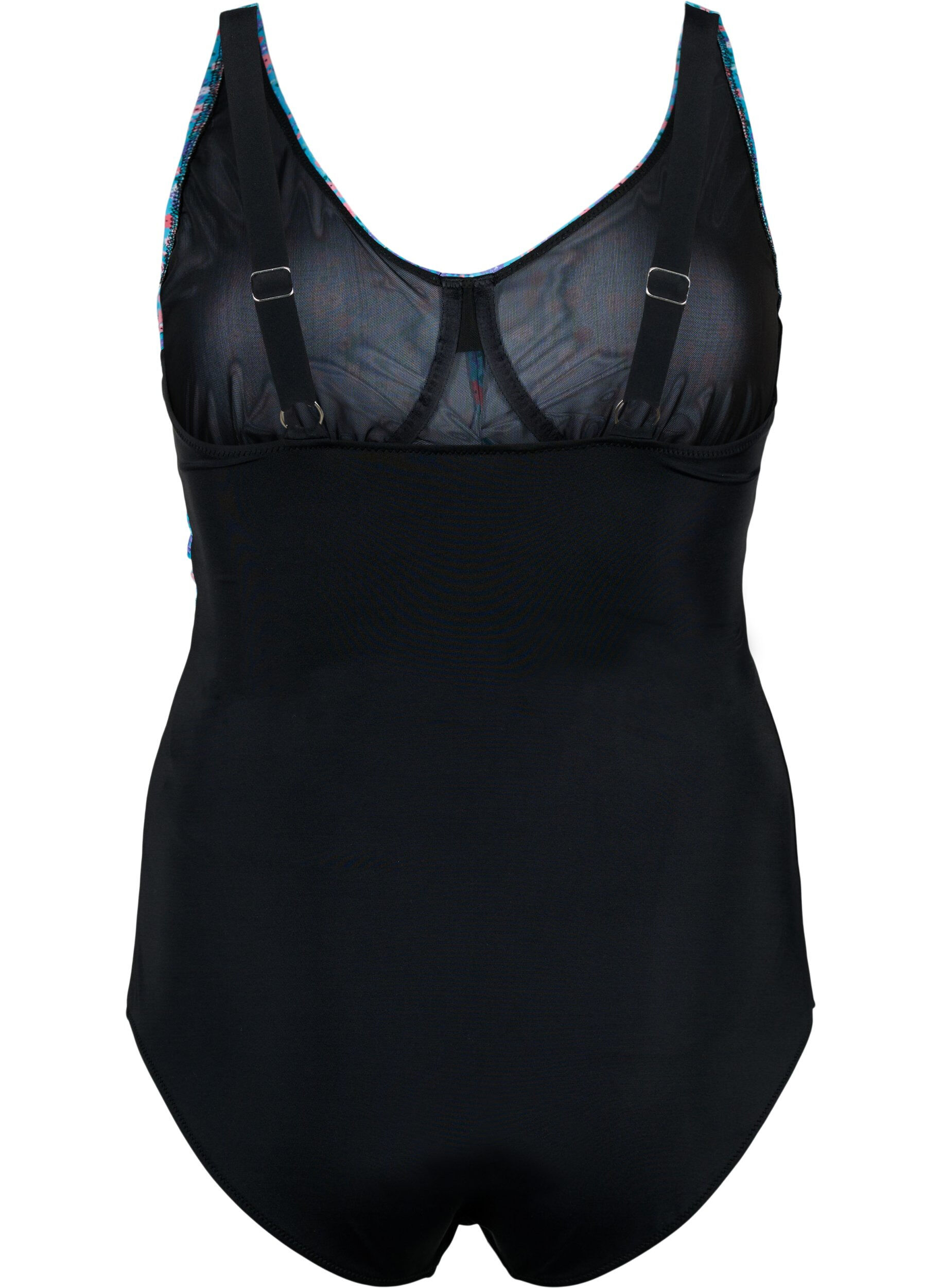 Zizzifashion Swimsuit with underwire and adjustable straps, Black Ditsy Print, Packshot image number 1
