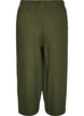 Culotte trousers in cotton muslin with high waist, Green, Packshot image number 1