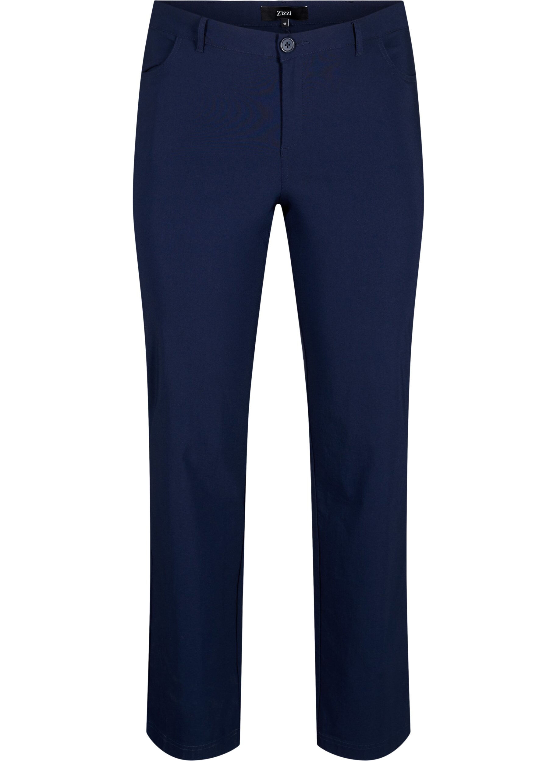 Zizzifashion Classic viscose blend trousers, Blue, Packshot image number 0