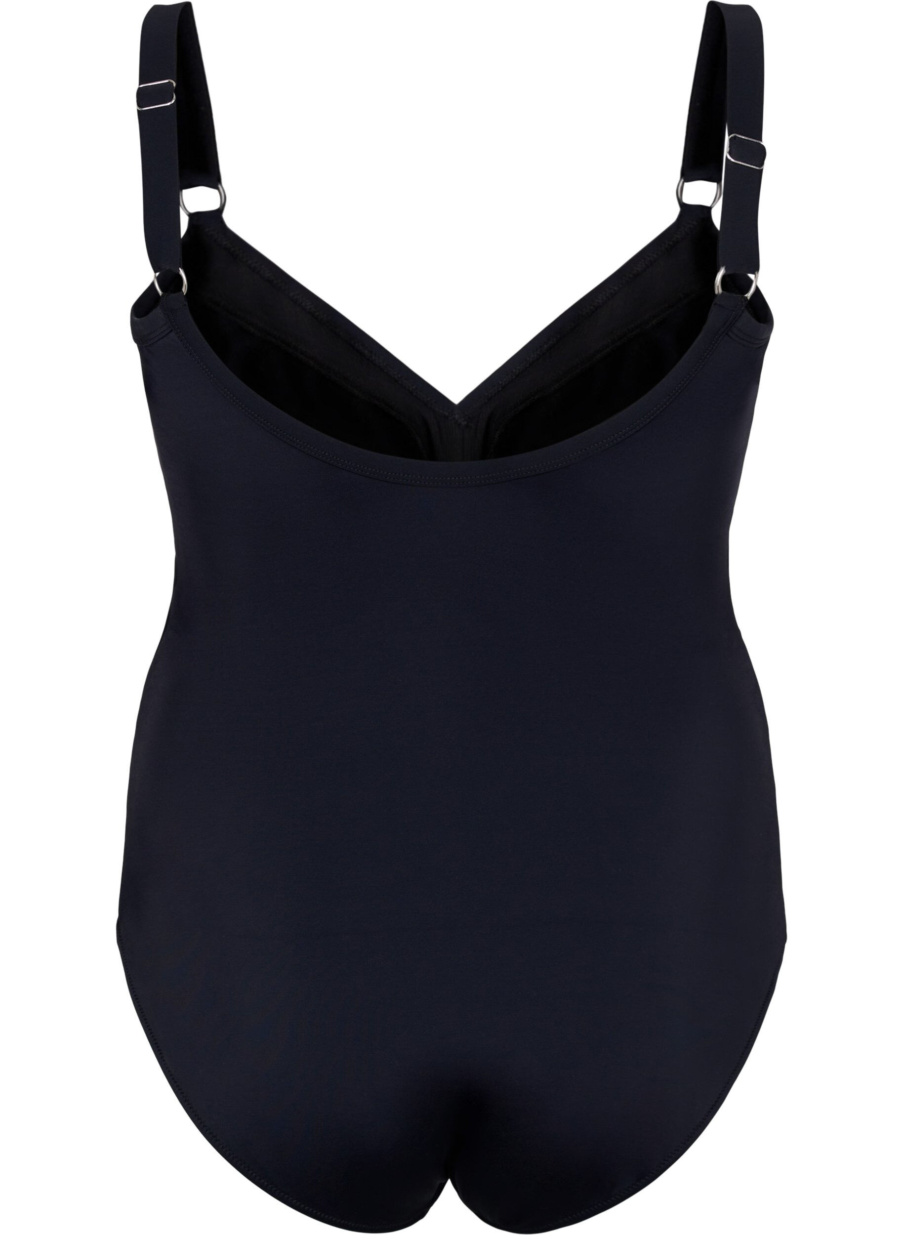 Zizzifashion Swimsuit with drapes, Black, Packshot image number 1