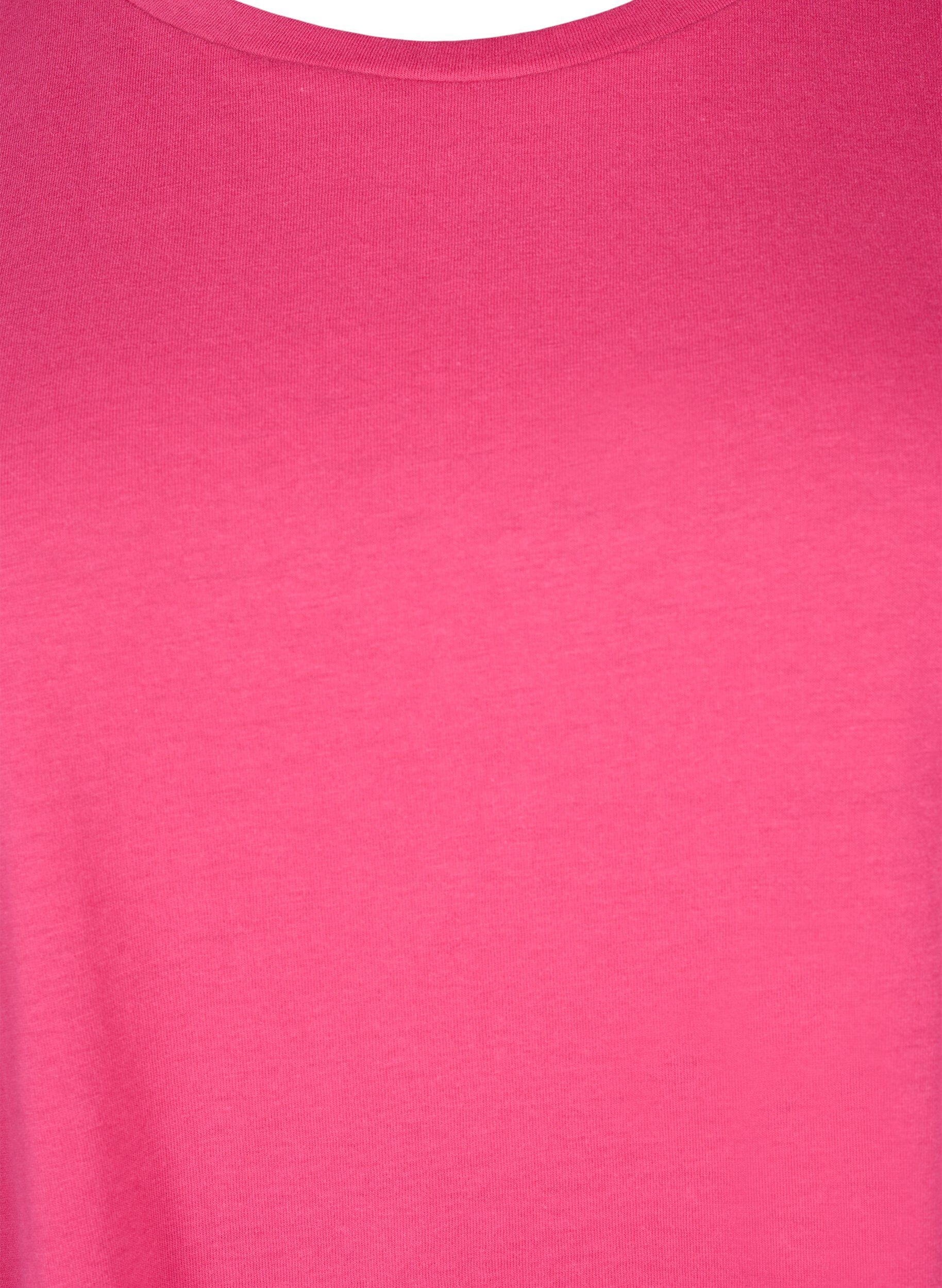 Zizzifashion Short sleeved cotton blend t-shirt, Pink, Packshot image number 2