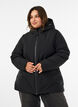 Winter jacket with hood and adjustable waist, Black, Model image number 0