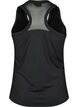 Sports top with racer back and mesh, Black, Packshot image number 1