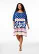 Beach dress in viscose with print, Blue, Model image number 1