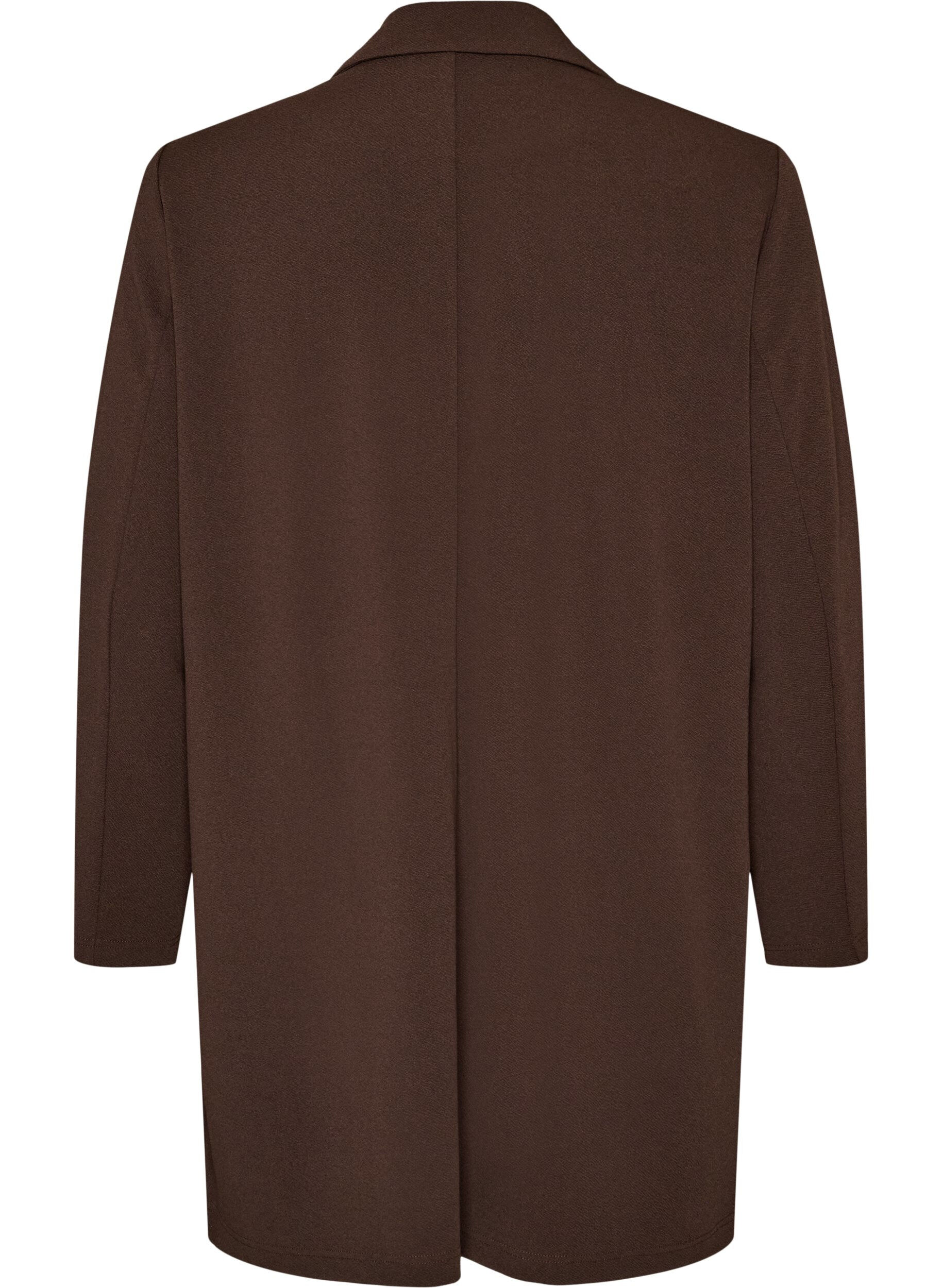 ZizzifashionLong blazer with pockets, Brown, Packshot image number 1