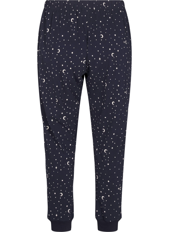 Printed night trousers, Blue, Packshot image number 1