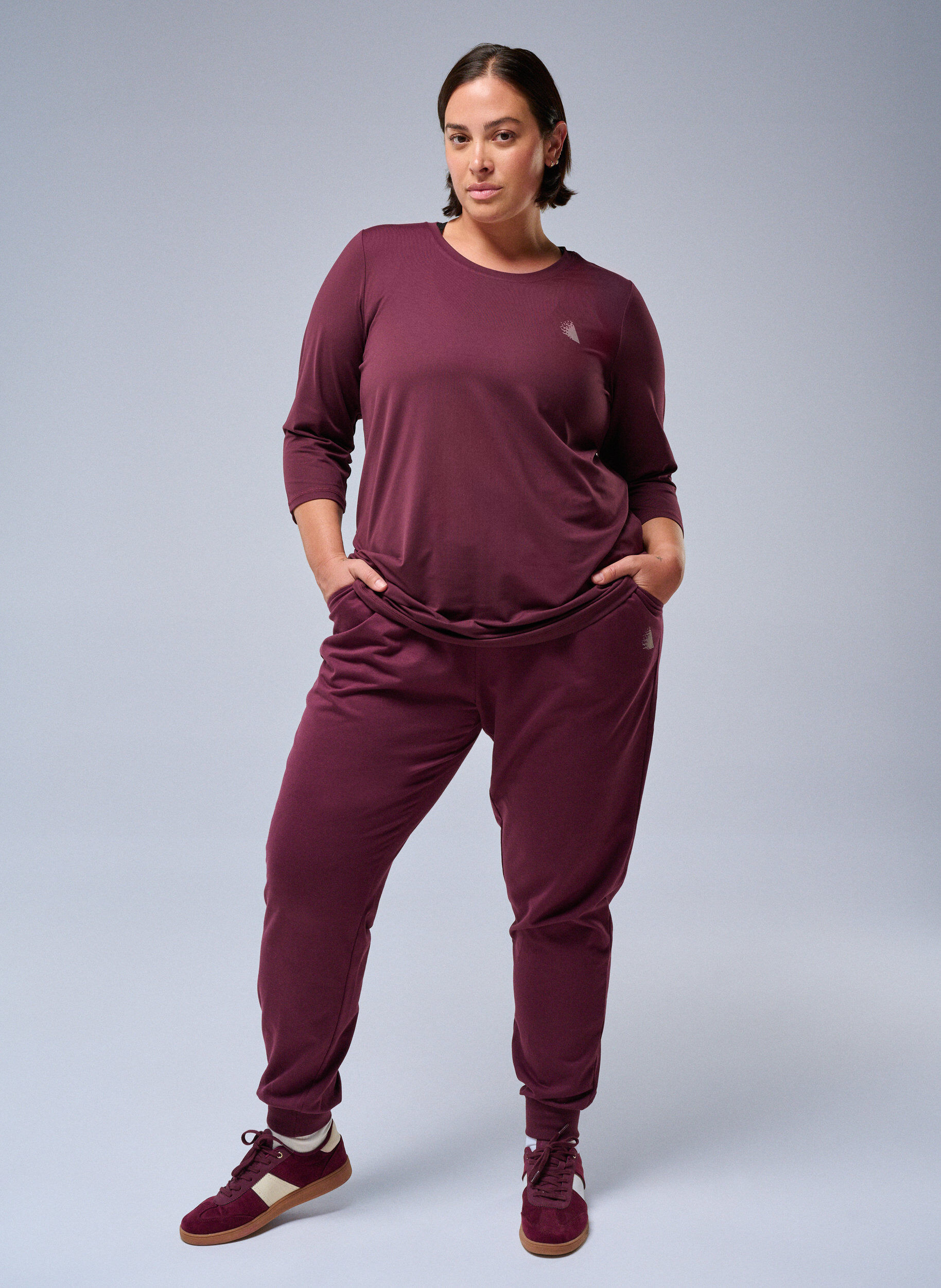 ZizzifashionLoose tracksuit trousers with pockets, Red, Image image number 0