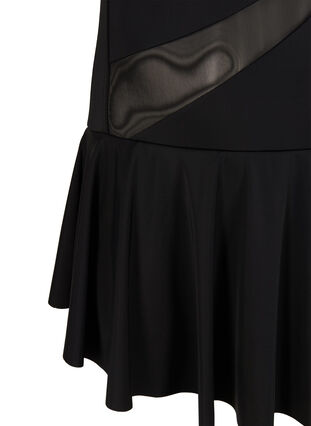 Swimsuit dress with skirt and mesh, Black, Packshot image number 2