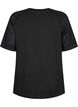 Short-sleeved training t-shirt with round neck, Black, Packshot image number 1