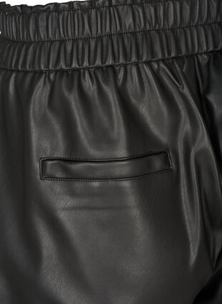 3/4-length trousers in synthetic leather, Black, Packshot image number 3