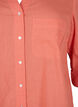 Shirt blouse with button closure in cotton-linen blend, Living Coral, Packshot image number 2