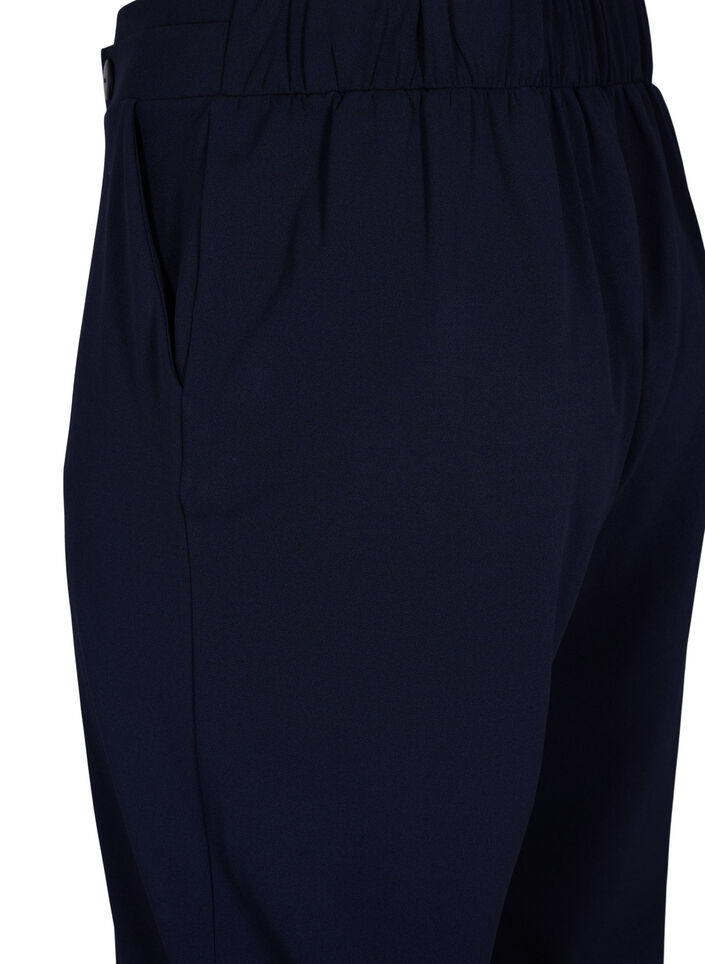 Ankle length trousers with loose fit, Blue, Packshot image number 3