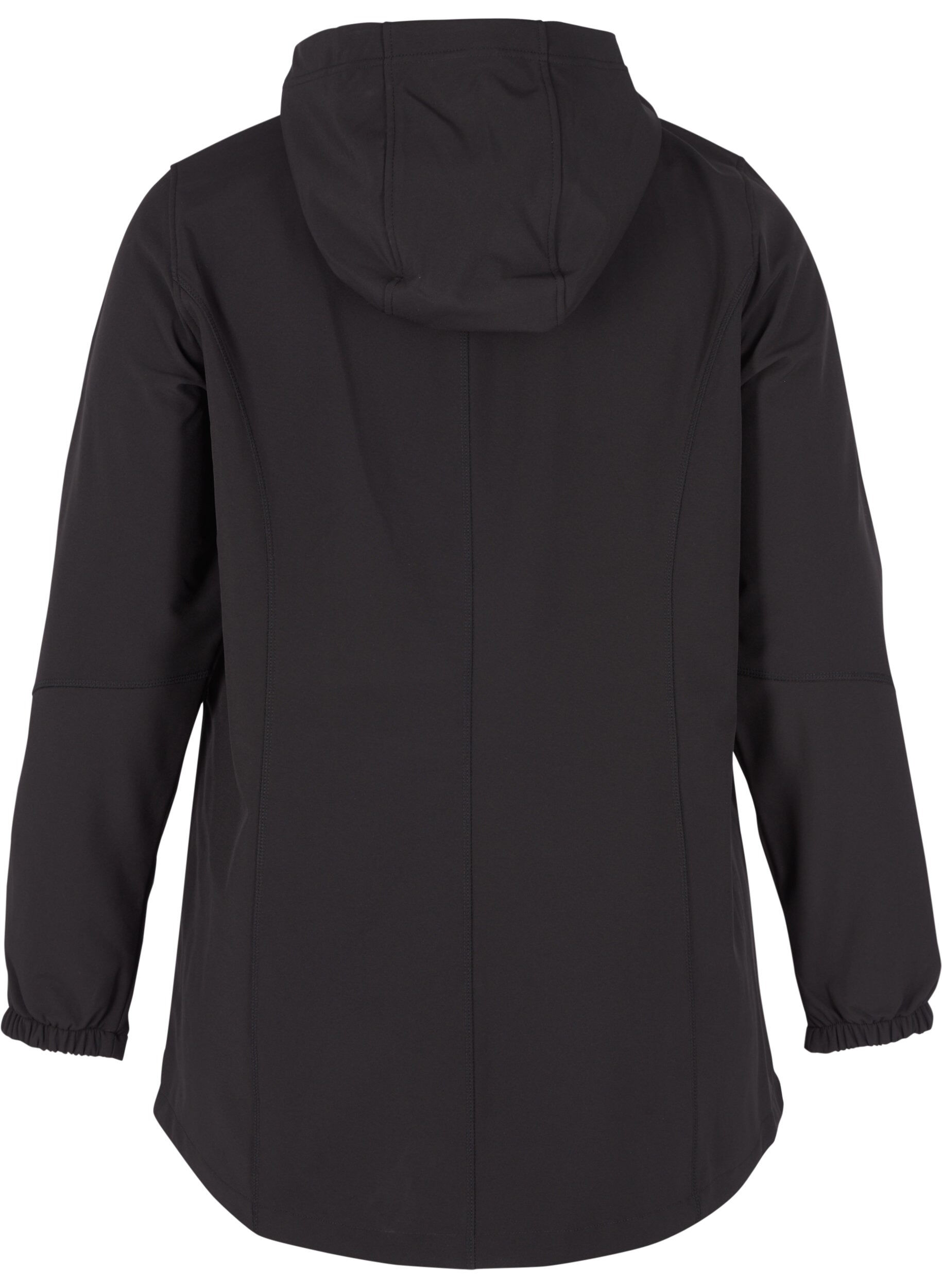 Zizzifashion Short, hooded softshell jacket, Black, Packshot image number 1