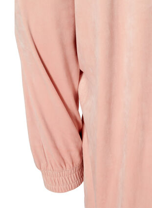 Hooded, velour sweatshirt dress , Rose Smoke, Packshot image number 3