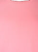 Cotton T-shirt with wavy contrasting edges, Pink, Packshot image number 2